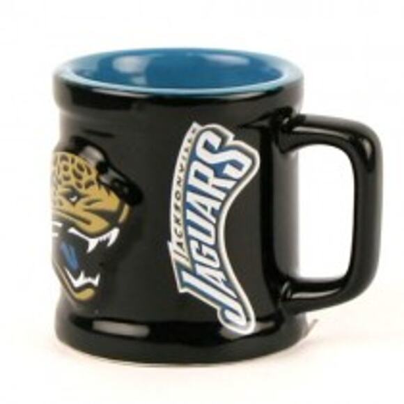 NFL 2 Ounce Sculpted Mini Mug Shot Glass Jaguars Boelter Brands Jacksonville New - Picture 1 of 3